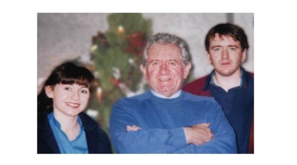 Gen Buckley with her father and brother.  Xmas mid 1990s