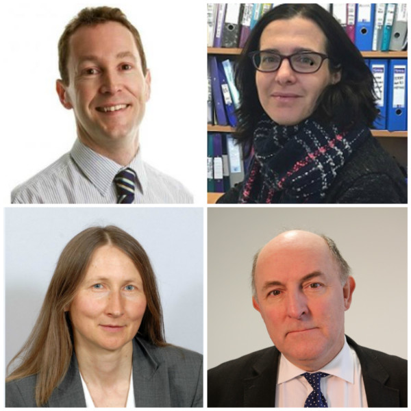 Clinical Excellence Award winners 2018, clockwise frm top-left, Bill Newman, Kimme Hyrich, Gareth Evans, Ariane Herrick