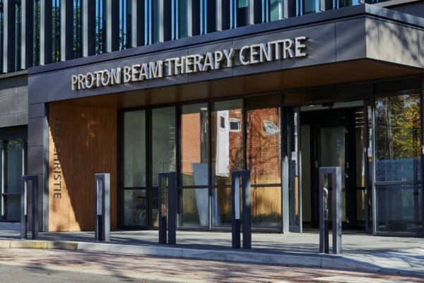 Entrance of the Proton Beam Centre at The Christie Hospital, Manchester