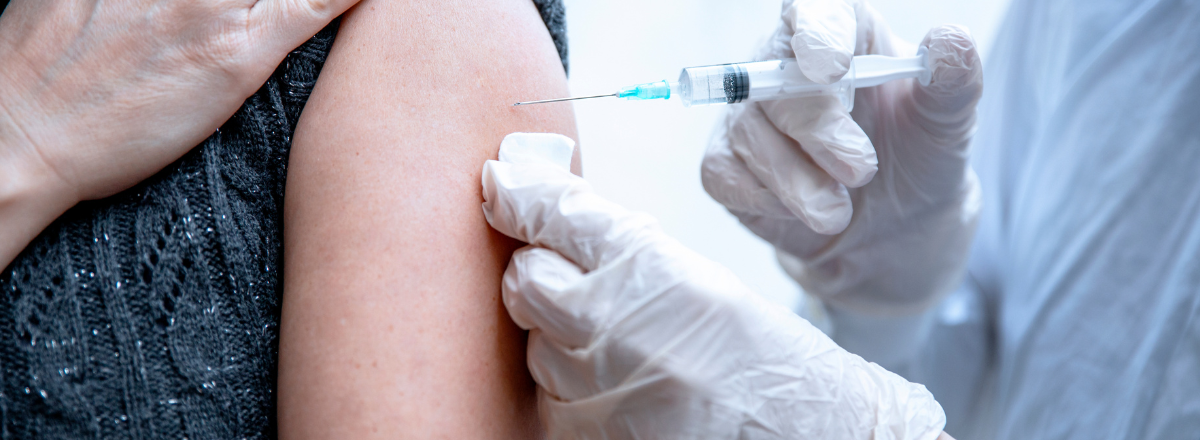 Image shows COVID-19 vaccination