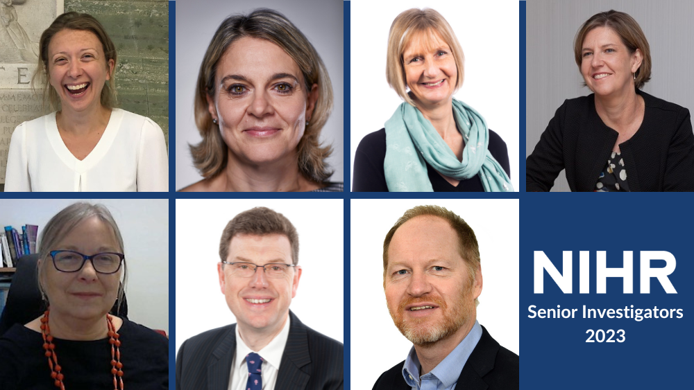 Headshots of Professors Jo Dumville, Corinne Faivre-Finn, Katherine Payne, Janelle Yorke, Alys Young, Tim Illidge, Kevin Munro