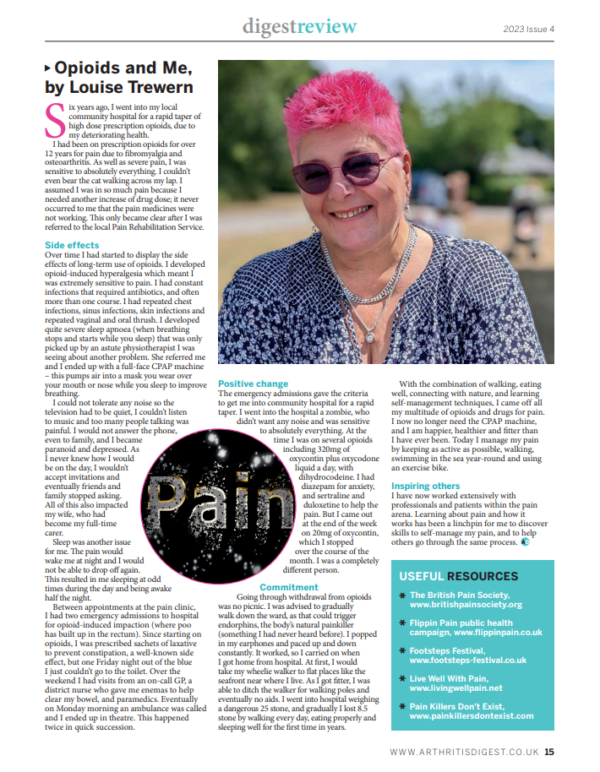 Louise Trewern's story in Arthritis Digest