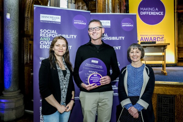 Adrian Parry-Jones and team with their award