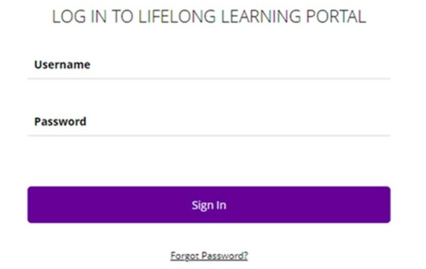 Lifelong Learning log-in