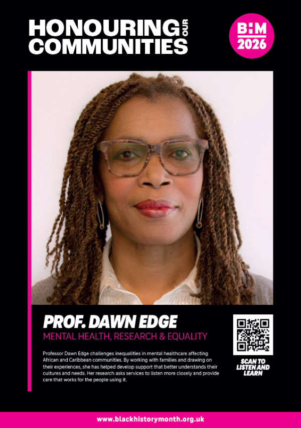 Prof Dawn Edge featuring in Black History Magazine